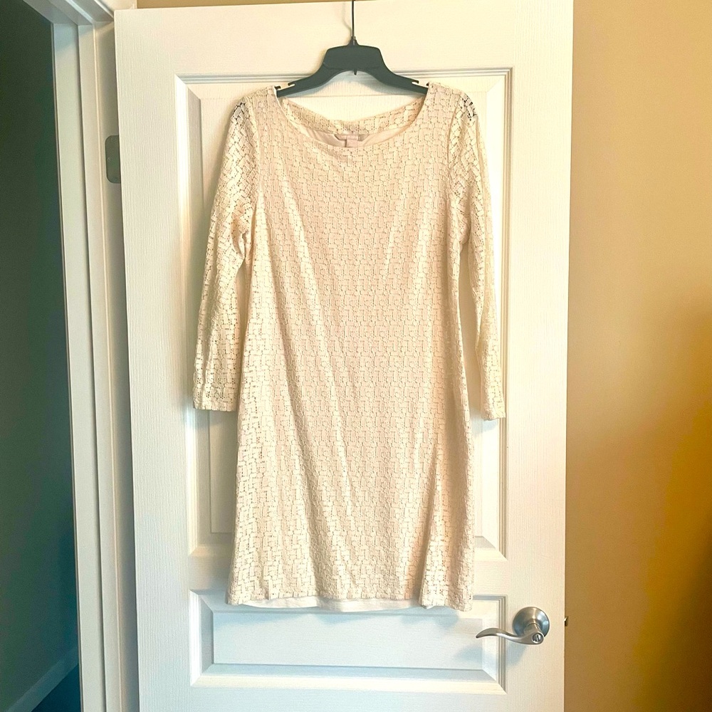 Banana Republic beautiful lace cream dress